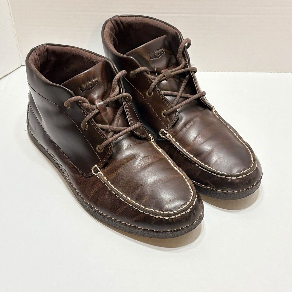 UGG Australia Men Kaldwell 1003884 Boots Stout Leather US 11 Vibram Sole Shoes